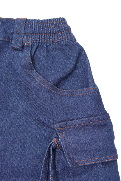 LITTLE HUMAN™ FIELD SKIRT IN COLD NAVY