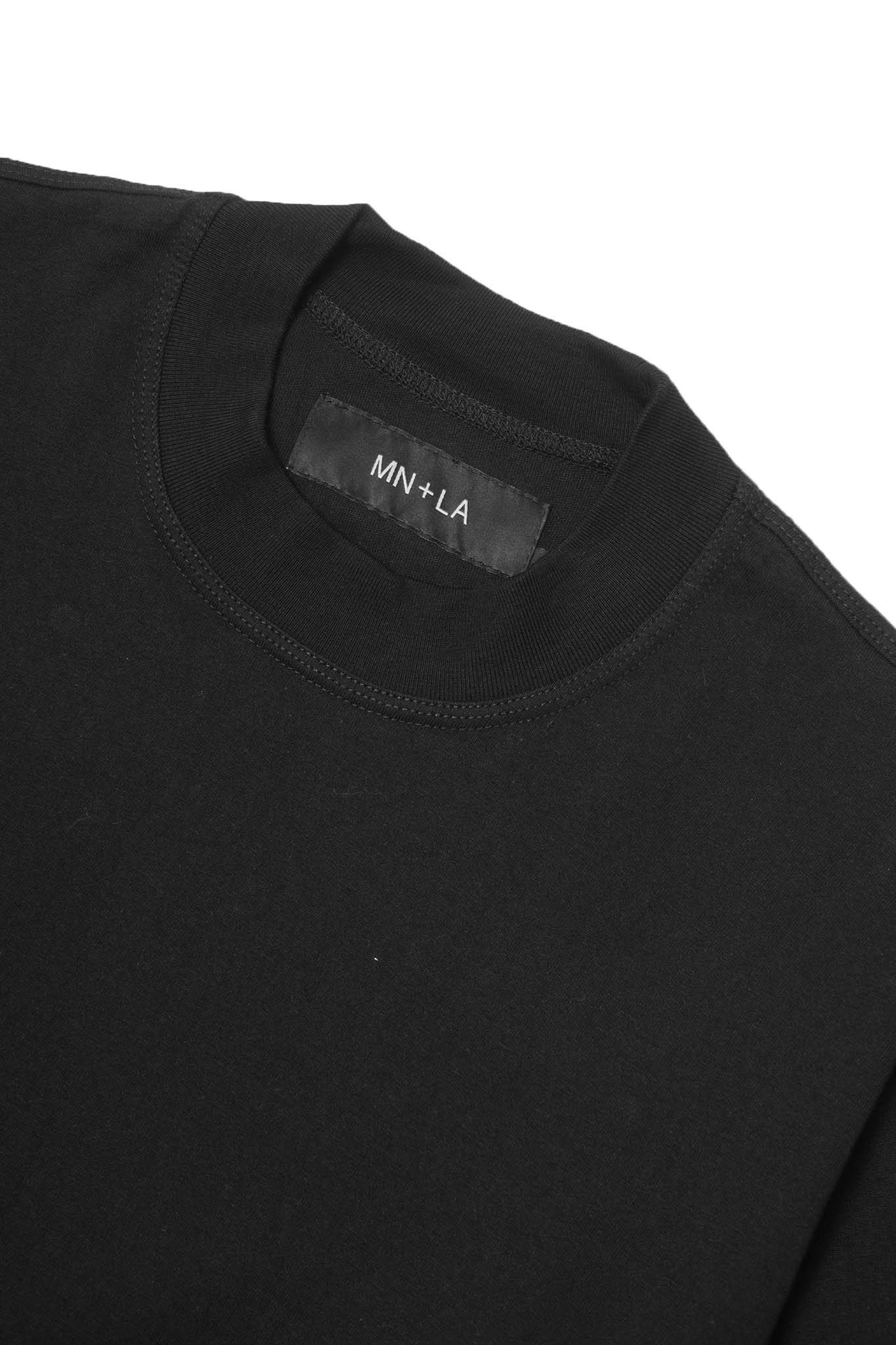 MOCK NECK TEE V6 IN CAVIAR