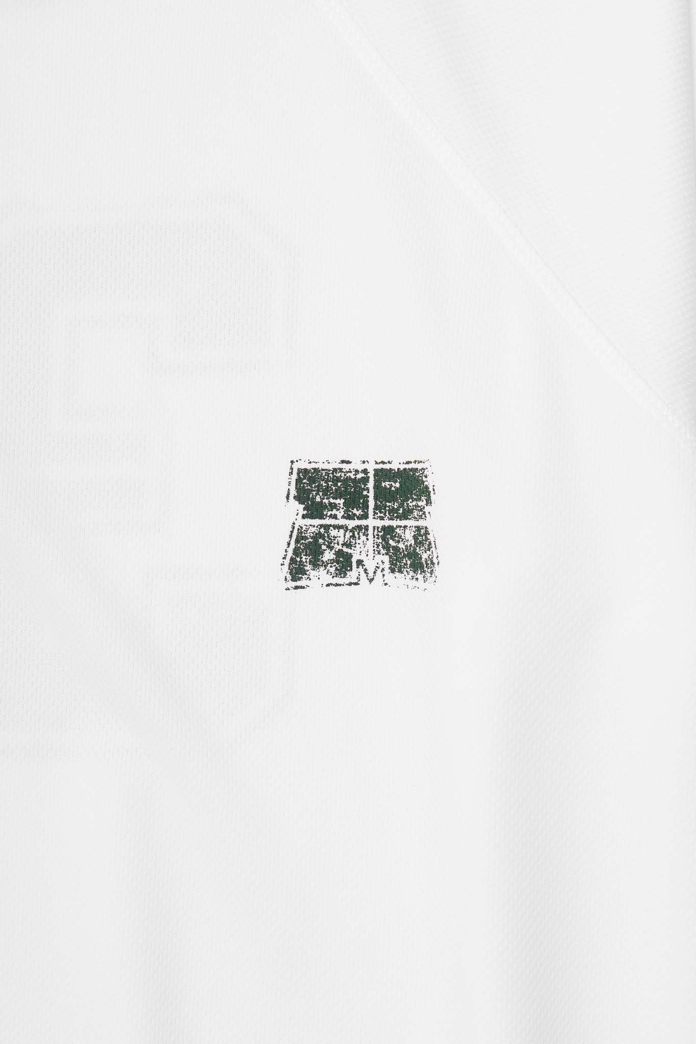 "33" TEE IN WHITE/HUNTER GREEN