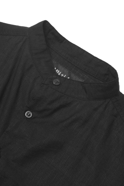 MANDARIN S/S SHIRT IN ANTHRACITE