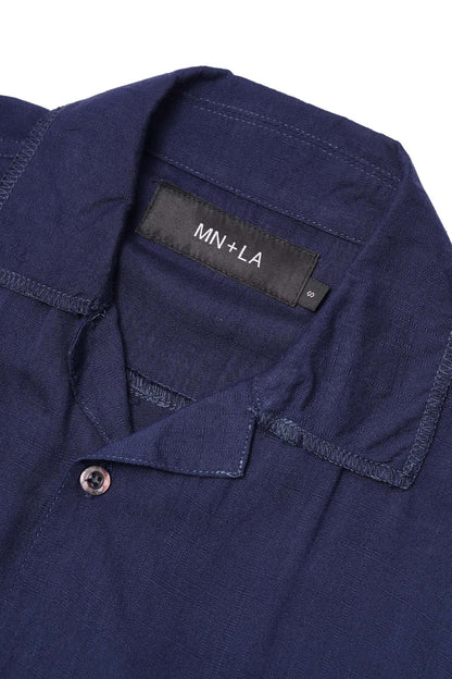 4 POCKET CUBAN SHIRT IN MIDNIGHT