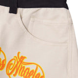 "BURNING STALLION" DOUBLE KNEE PHAT SHORT IN OAT