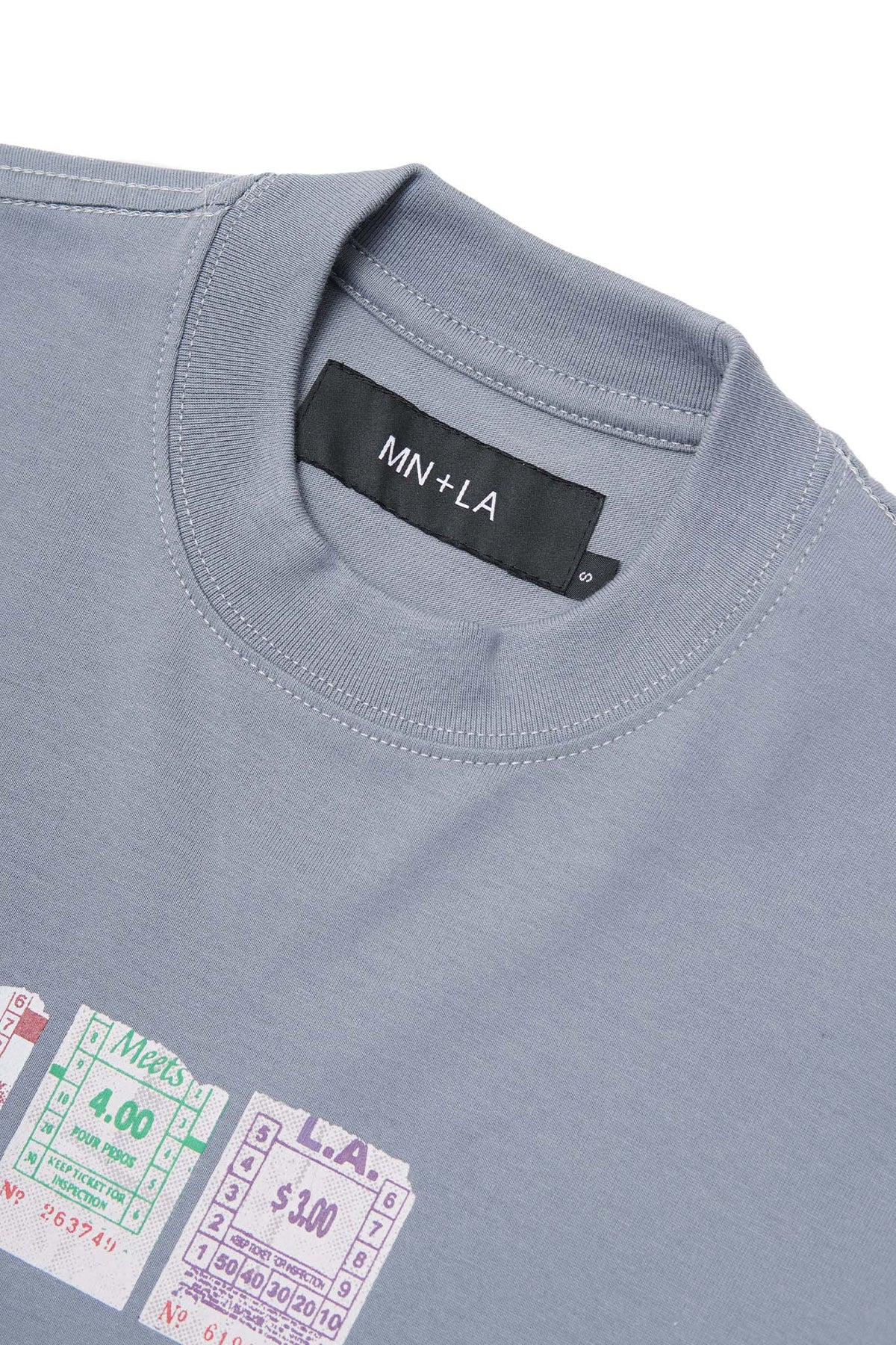 "BUS TIX" TEE IN GLACIER