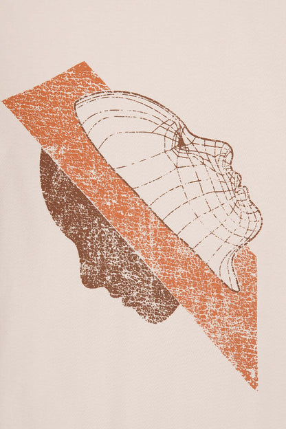 "HEADSPACE" TEE IN OAT