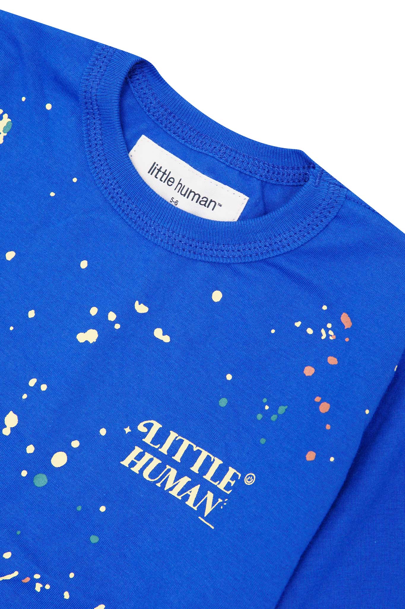 "PAINT SPLAT" LITTLE HUMAN™ TEE IN ELECTRIC BLUE
