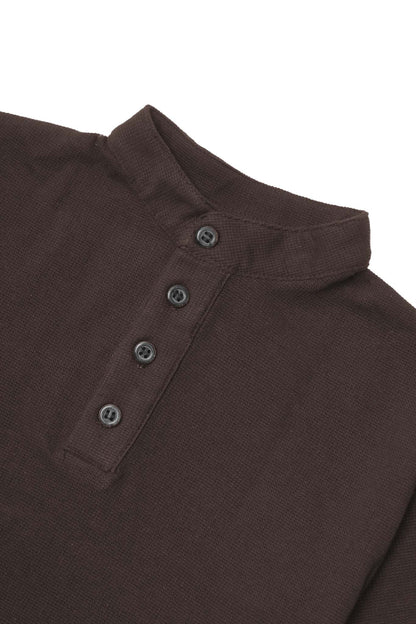 LITTLE HUMAN™ QUARTER MANDARIN S/S IN CHARCOAL GREY
