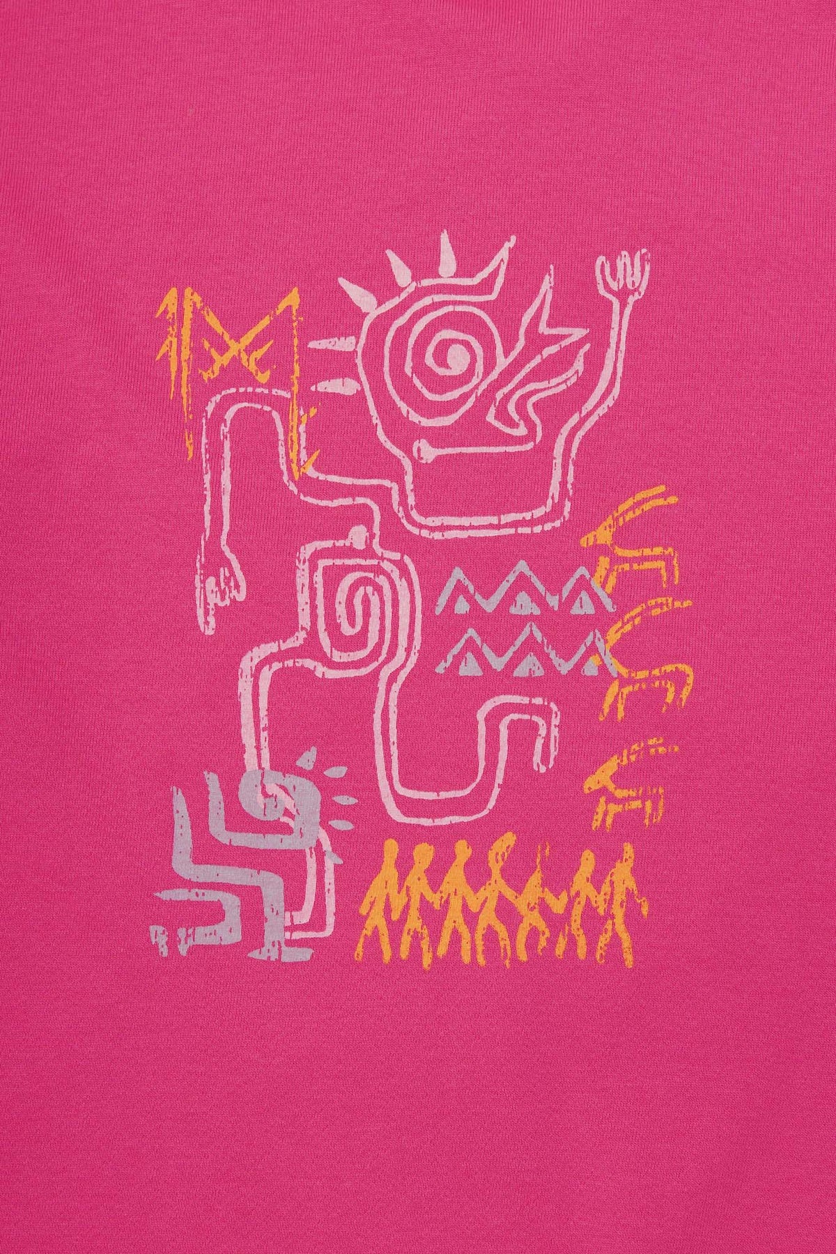 "SPIRIT WALKER" ULTRA HEAVY TEE IN STATIC PINK