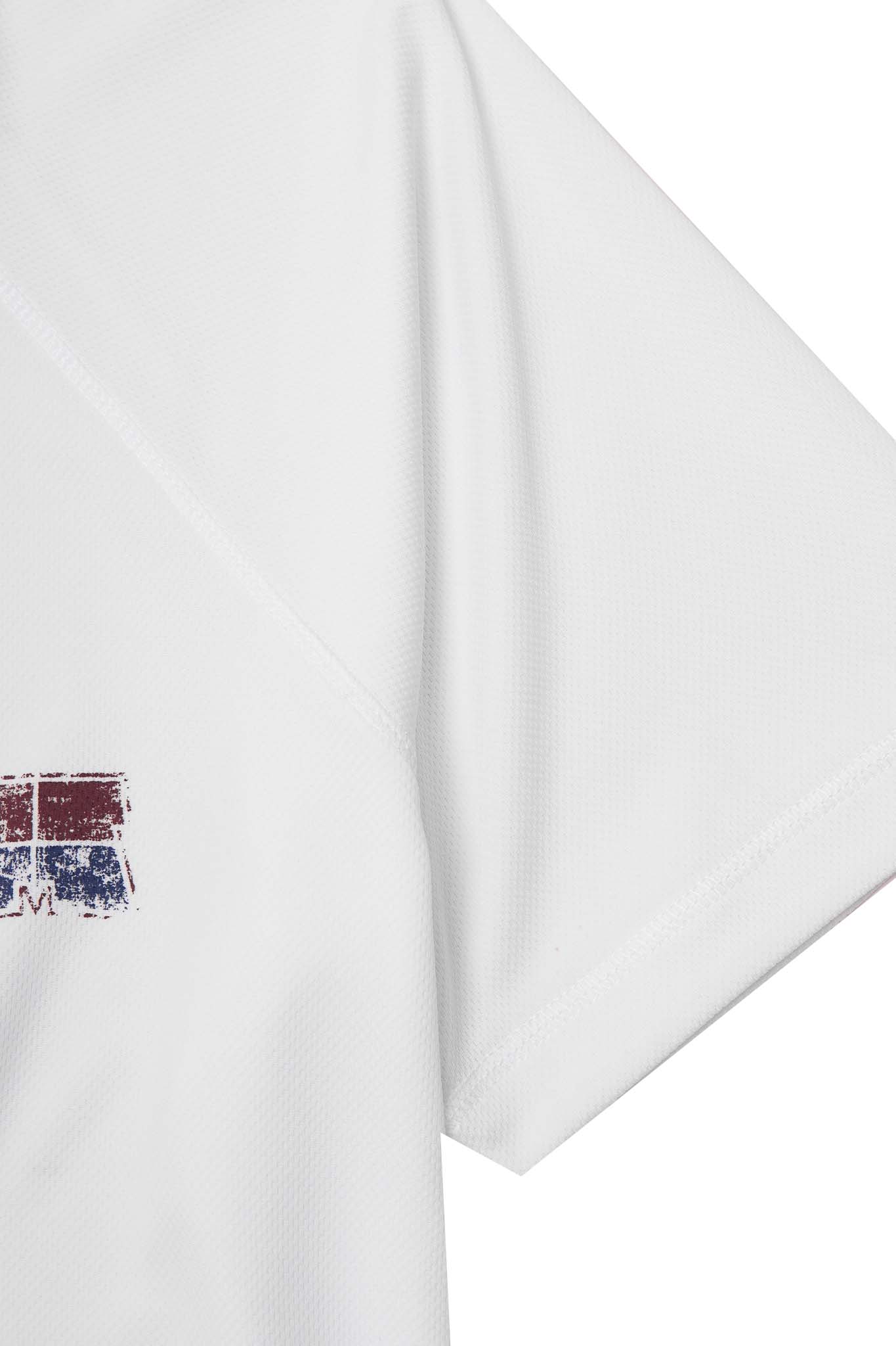 "33" TEE IN CARMINE/NAVY
