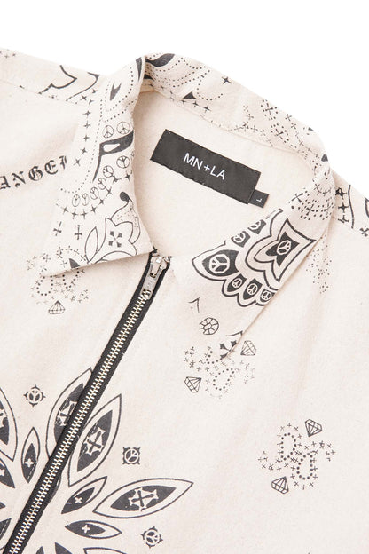 "PEACE PAISLEY" CHORE SHIRT IN OAT