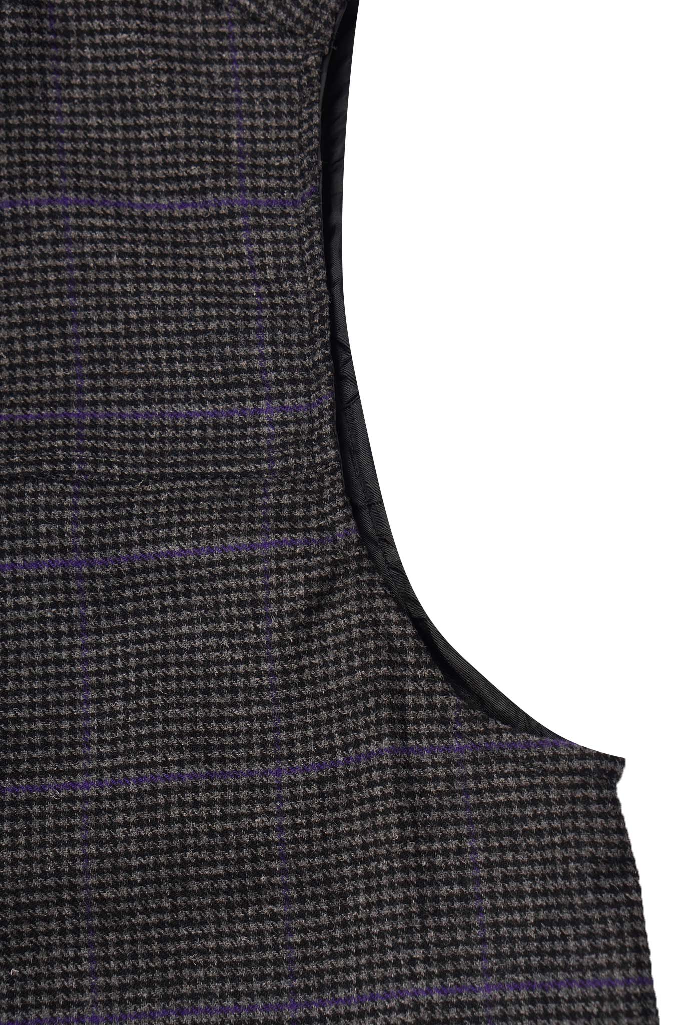 LAKESIDE VEST IN PIGEON PLAID