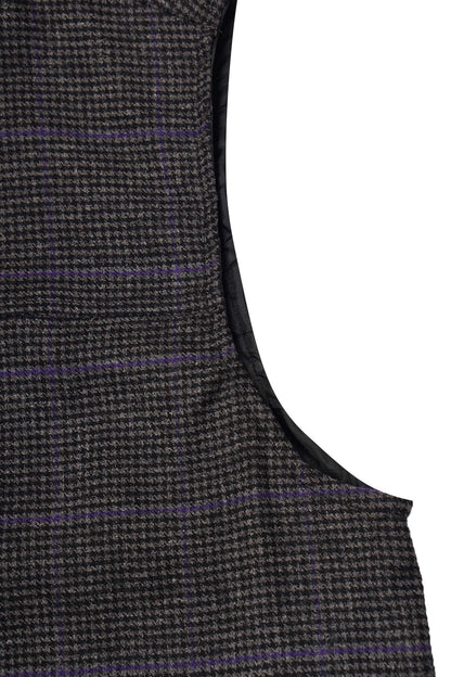 LAKESIDE VEST IN PIGEON PLAID