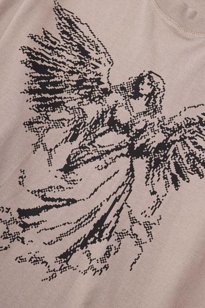 "DIGITAL ANGEL" TEE IN TAN