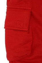 LITTLE HUMAN™ CARGO LOUNGE PANTS IN FADED RED