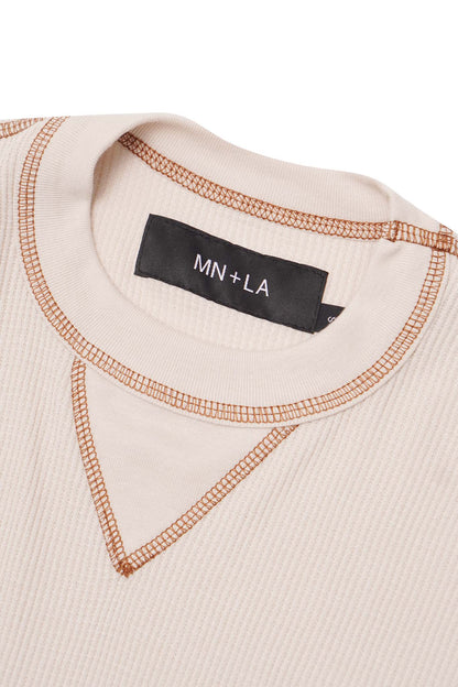 EXO™ MILITIA BOX WAFFLE TEE IN OAT/RUST