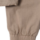 LINEN QUARTER ZIP L/S TEE V2 IN DUNE