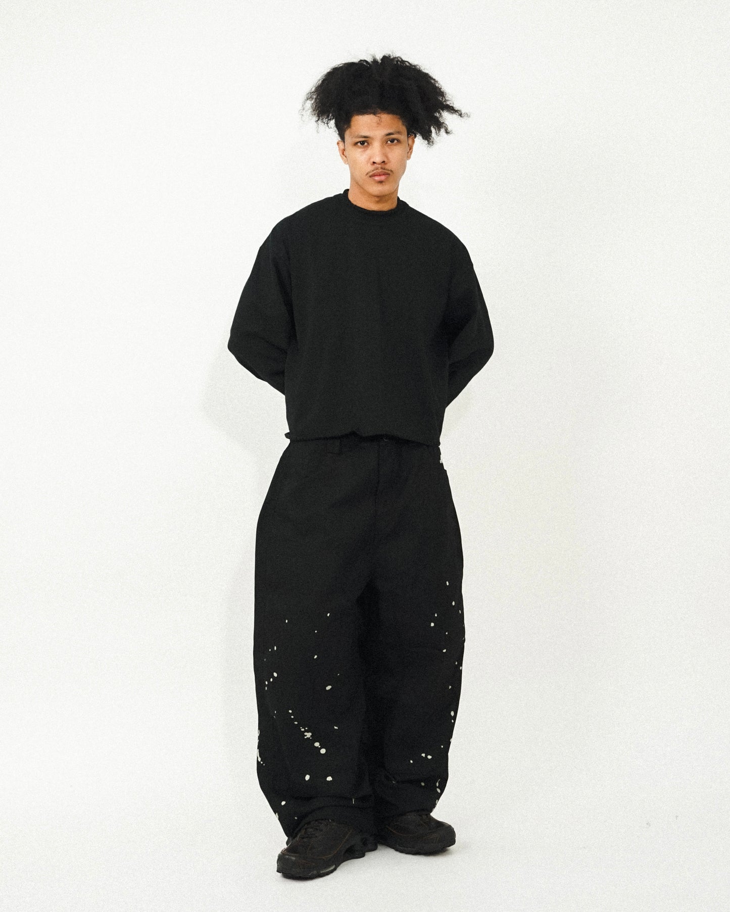 PAINTER'S DOUBLE KNEE PHAT PANTS IN ANTHRACITE