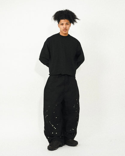 PAINTER'S DOUBLE KNEE PHAT PANTS IN ANTHRACITE