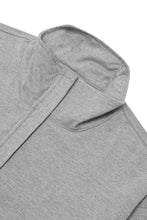 QUARTER ZIP L/S TEE IN HEATHER GREY