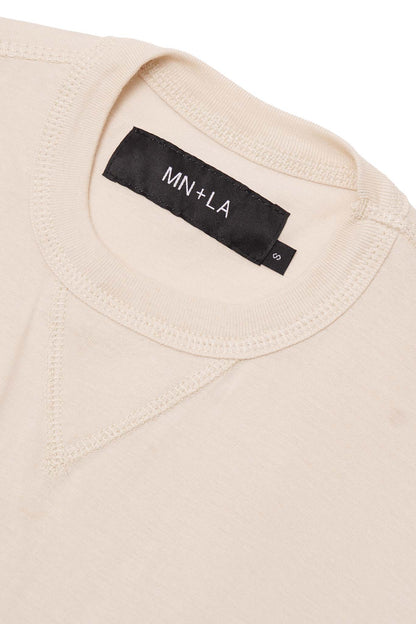 MILITIA MOCK NECK LITE TEE IN OAT