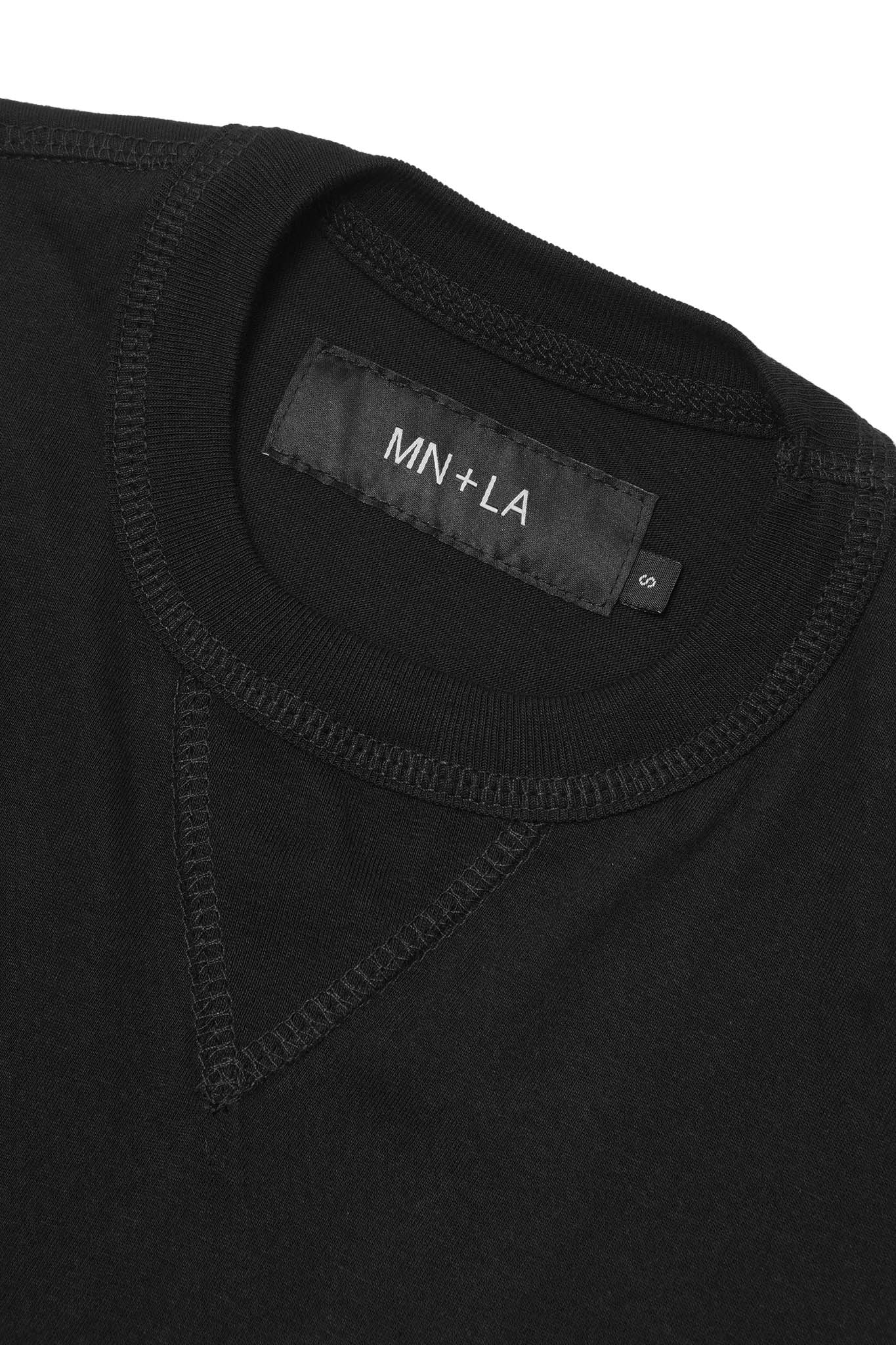 MILITIA MOCK NECK LITE TEE IN ANTHRACITE