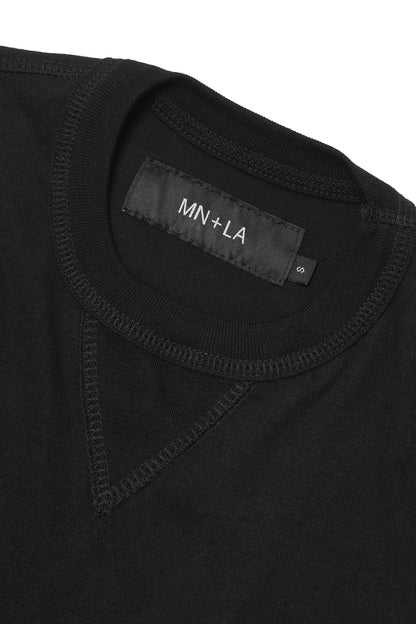 MILITIA MOCK NECK LITE TEE IN ANTHRACITE