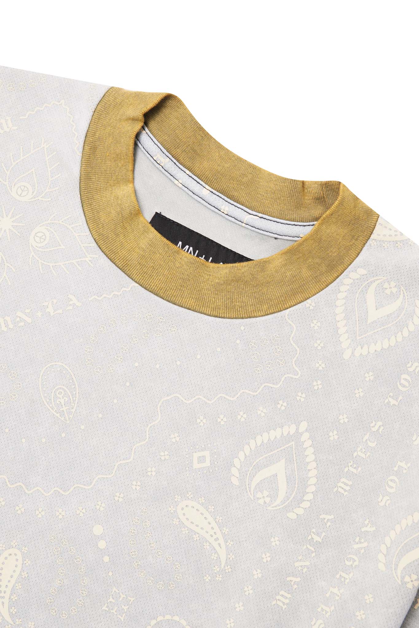 PEACE PAISLEY OVERSIZED TEE IN STEEL OAT