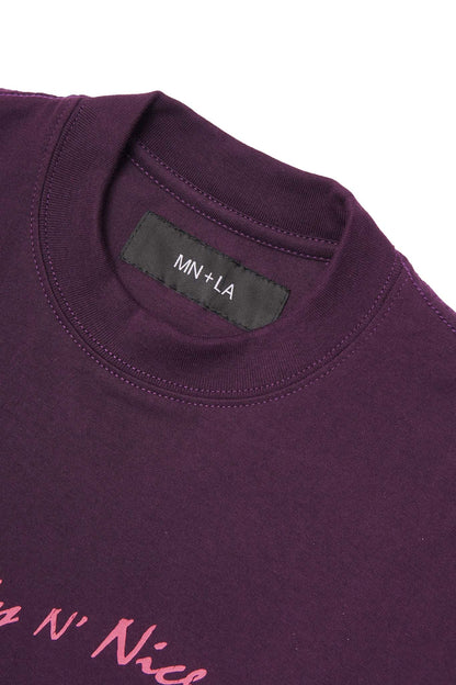 "EYES NEVER LIE" TEE IN SHADOW PURPLE
