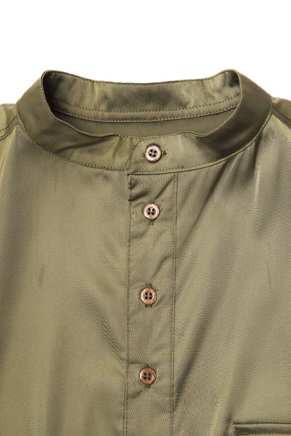 MANDARIN QUARTER L/S SHIRT IN CELADON