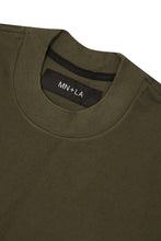 PIQUE OVERSIZED TEE IN OLIVE