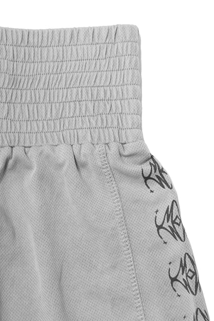 "COLLIDE" KNUCKLEHEAD MESH SHORTS V2 IN CEMENT