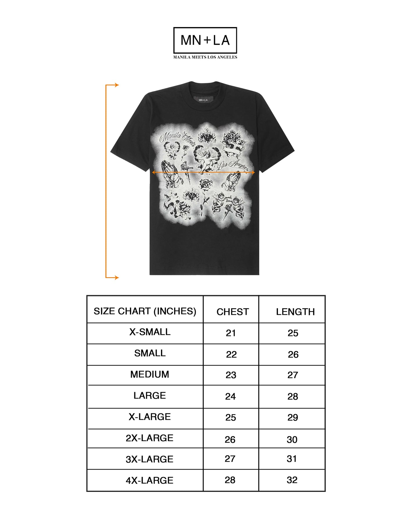 "CITY OF ANGELS" TEE IN ANTHRACITE