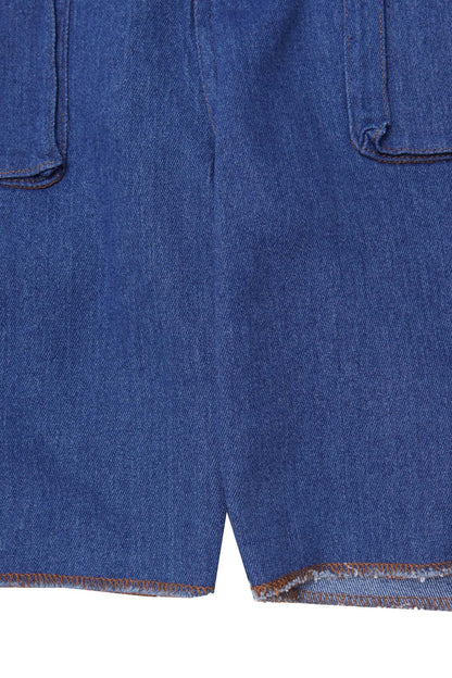 "TRUE BLUE" OVERPOCKET PHAT SHORTS