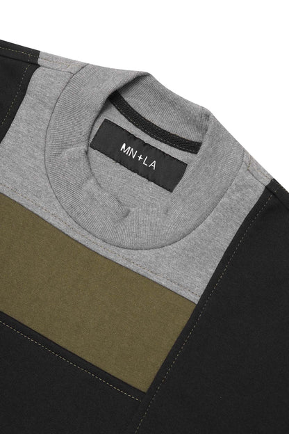 NEEDLEWORK CUTOFF SWEATSHIRT IN TAIGA