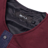 NEEDLEWORK CARDIGAN IN WINE