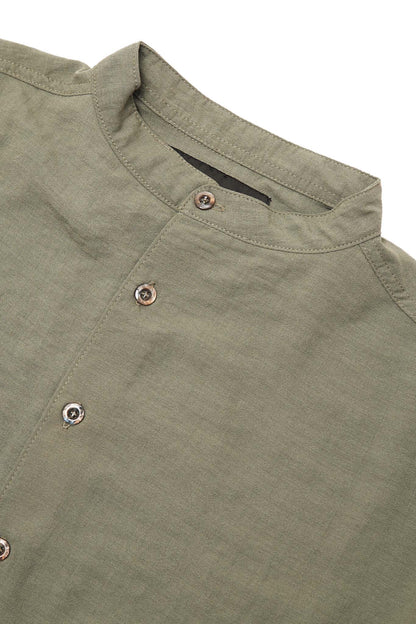 MANDARIN S/S SHIRT IN SAGE