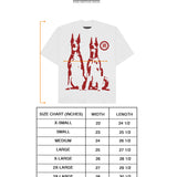 "HELL HOUNDS" TEE IN WHITE