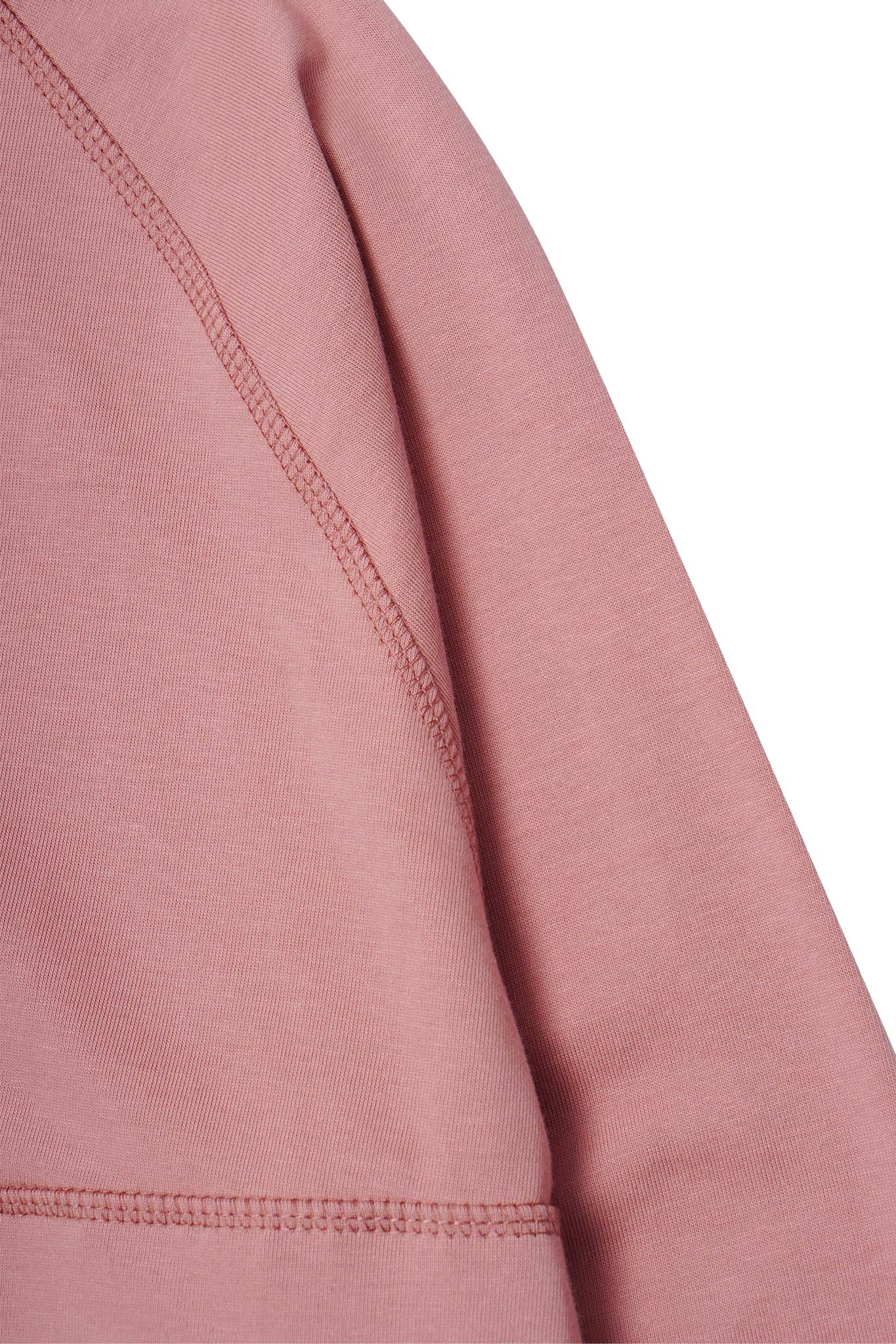 M+ QUARTER ZIP L/S TEE V2 IN ROSE QUARTZ