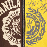 MN+LA™ SPLIT HOODIE IN WOOD/MUSTARD