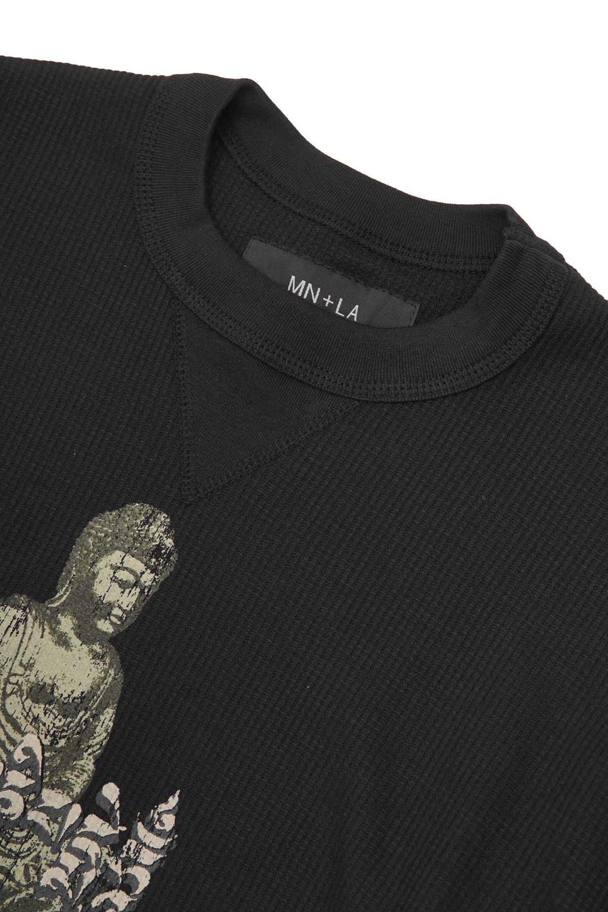 "FORGOTTEN SCRIPT" WAFFLE TEE IN ANTHRACITE