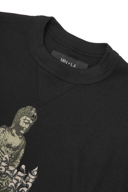 "FORGOTTEN SCRIPT" WAFFLE TEE IN ANTHRACITE
