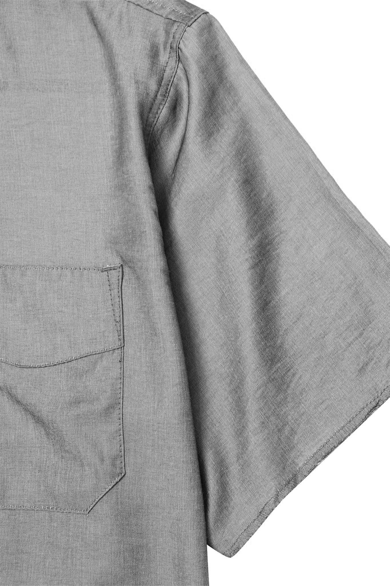 4 POCKET CUBAN SHIRT IN STONE GREY
