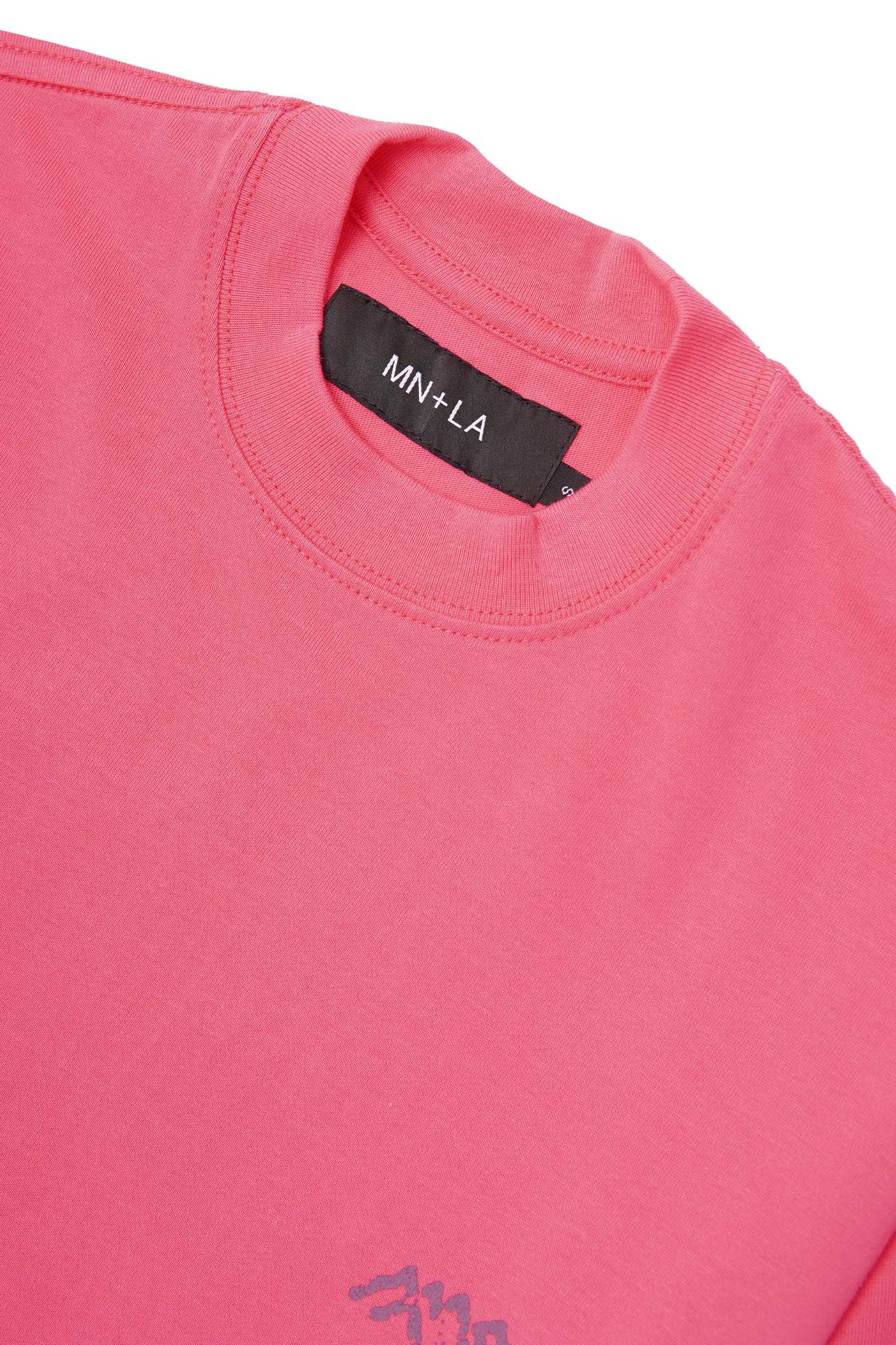 "VISAGES" ULTRA HEAVY TEE IN STATIC PINK