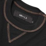 EXO™ MILITIA MOCK NECK WAFFLE TEE IN ANTHRACITE