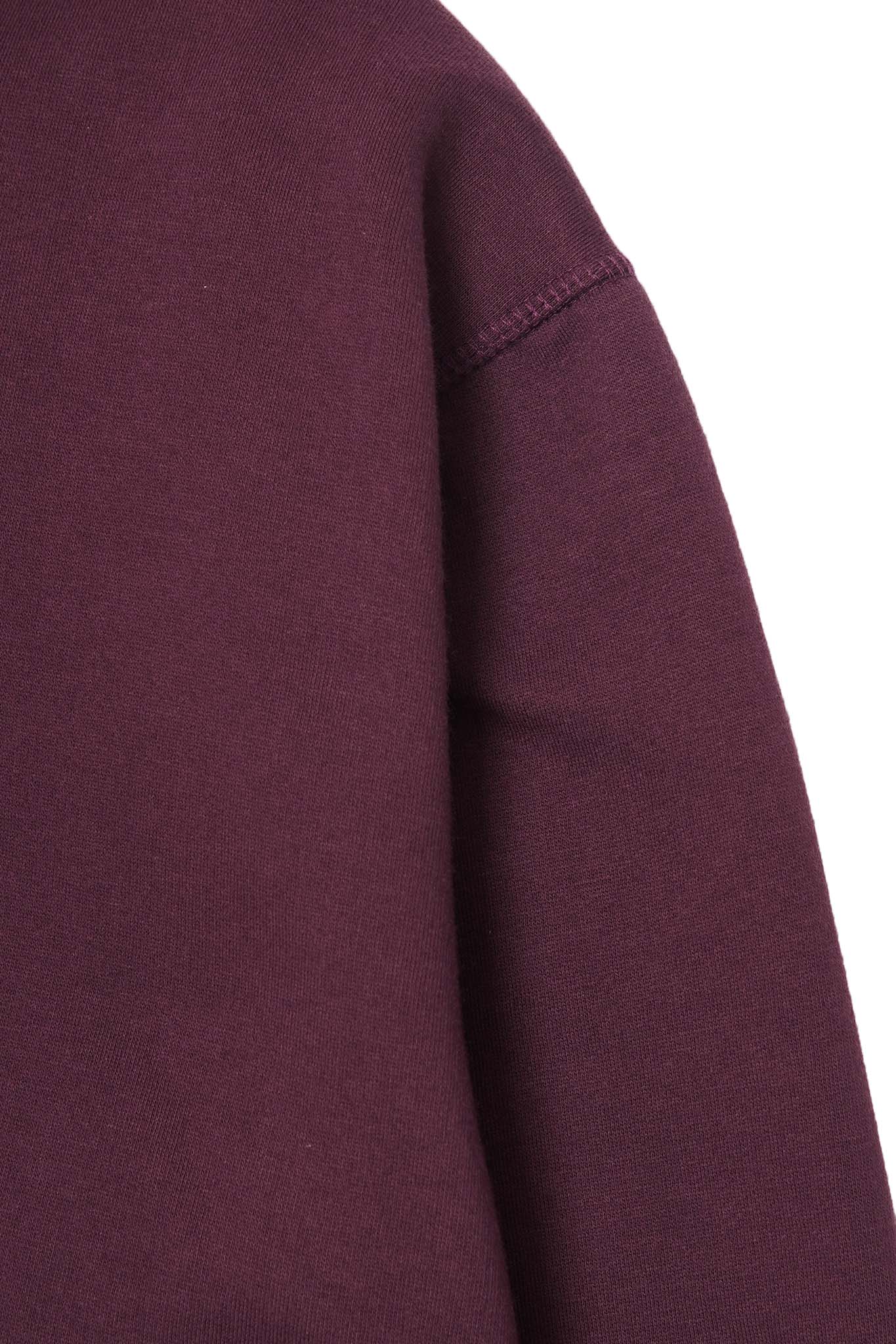 CUTOFF HOODIE IN WINE