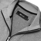 QUARTER ZIP SWEATSHIRT IN HEATHER GREY