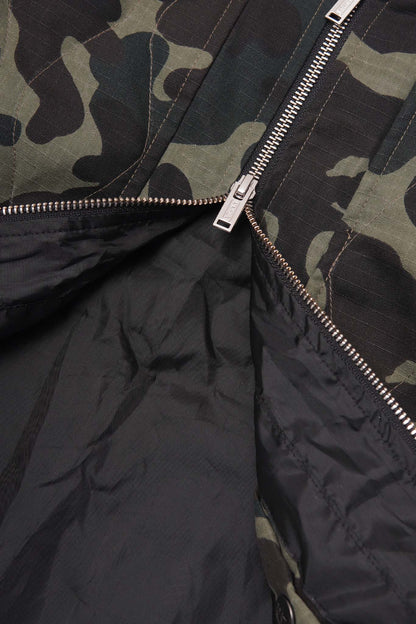 "FLOW" BOMBER JACKET IN WOODLAND CAMO