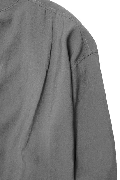 MANDARIN L/S SHIRT IN IRON GREY