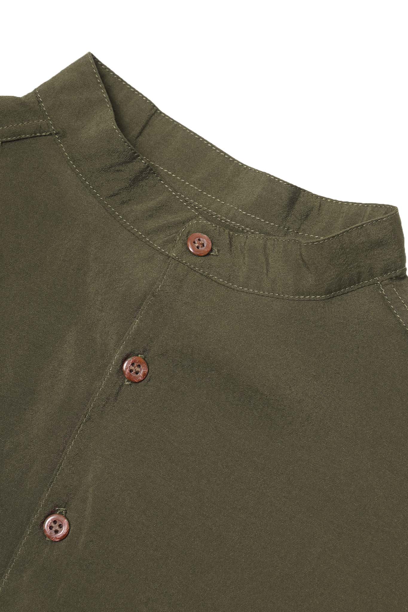 MANDARIN S/S SHIRT IN OLIVE DRAB