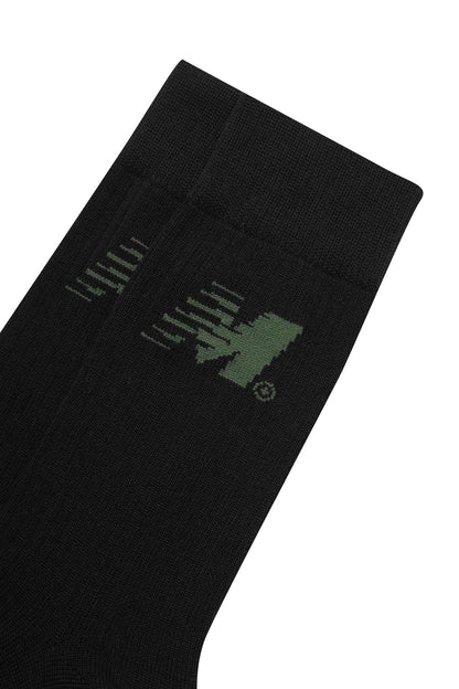 "OUTDOOR EXPLORATION" SOCK IN ANTHRACITE