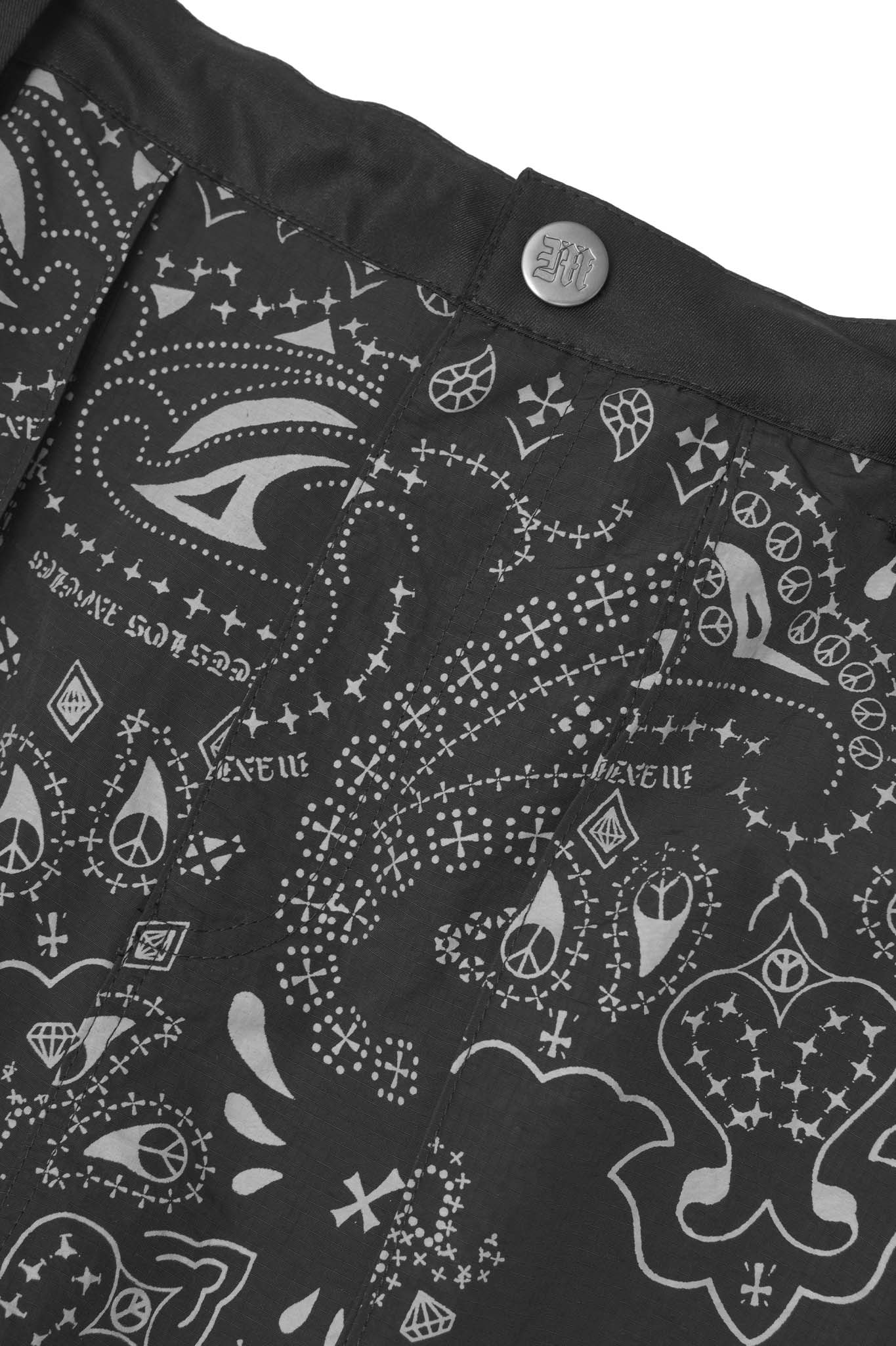 "PEACE PAISLEY" PHAT PANTS IN ANTHRACITE